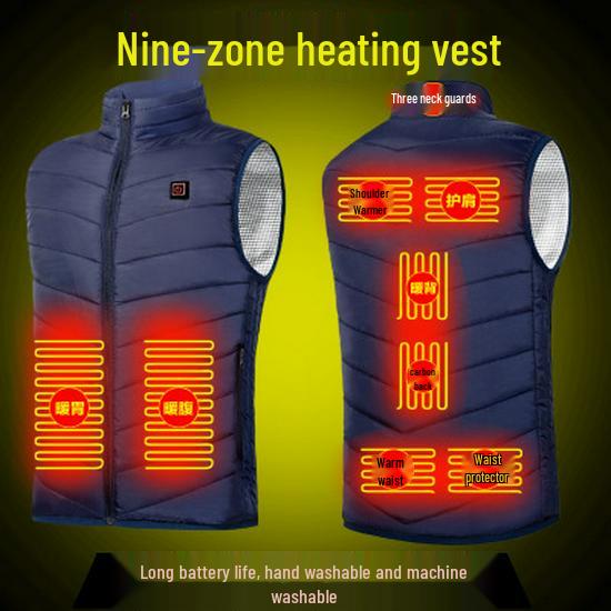 Men's Smart USB Heated Vest with Four To Eight-Zone Temperature Control