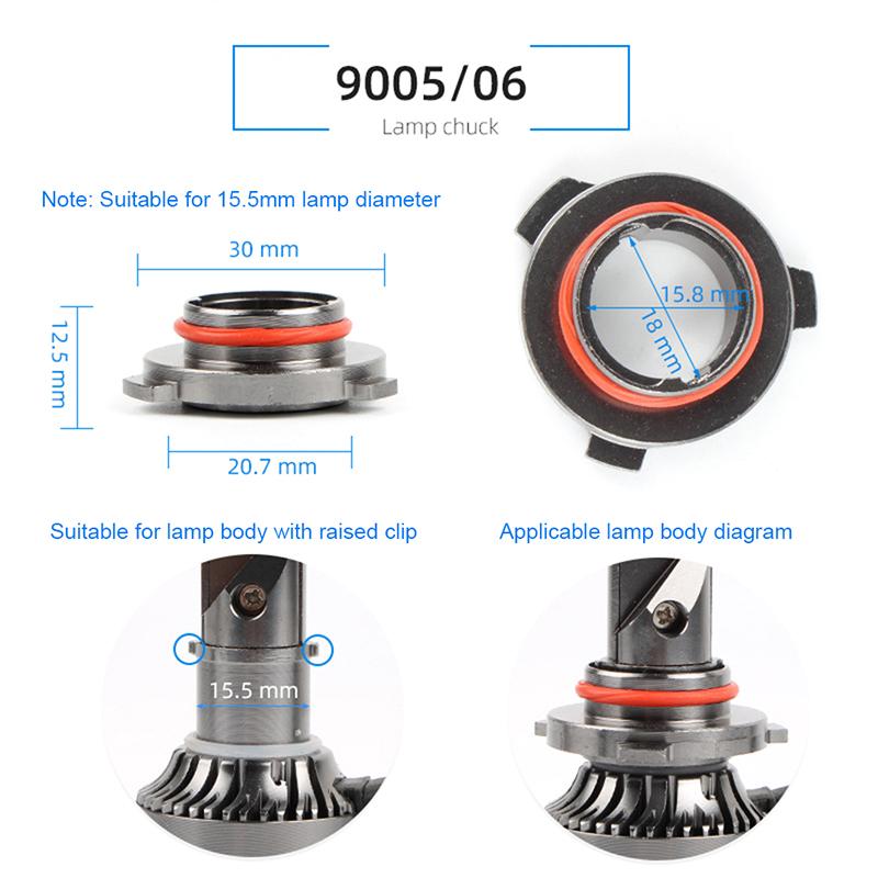 Для V7-9005/9006/9012/H11/H7/H4/H3/H1 Фиксаторы фар Клипсы Адаптер Основание Цоколь Держатель для Светодиодной Лампы Фары Автомобиля