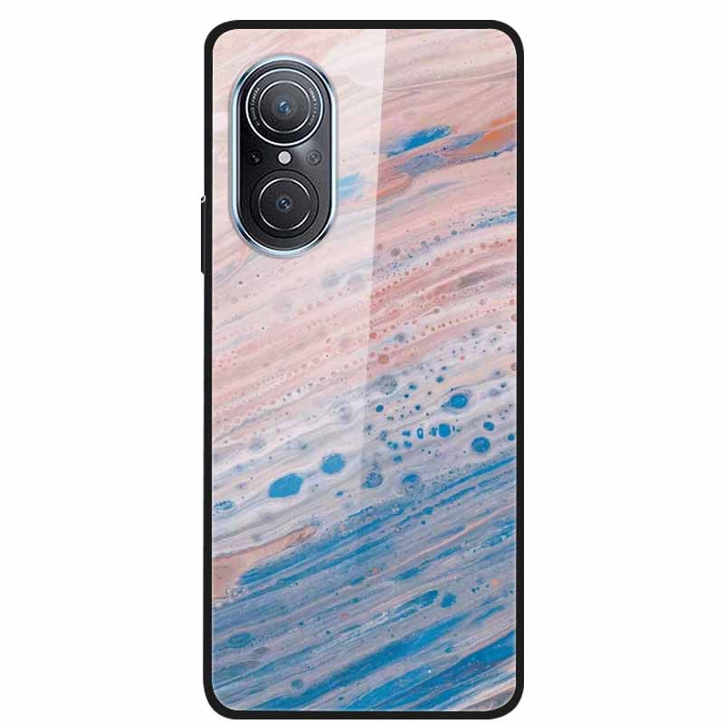Чехол для Huawei Nova 9 10 Мраморное закаленное стекло Задняя крышка Жесткая для Huawei Nova9 10 SE Чехол Nova10 Ударопрочный Funda Coque