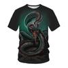 Hip Hop Summer Short Sleeve T Shirts Snake Series 3D Printed T Shirt Streetwear Men's Animal Tees Casual Outfit