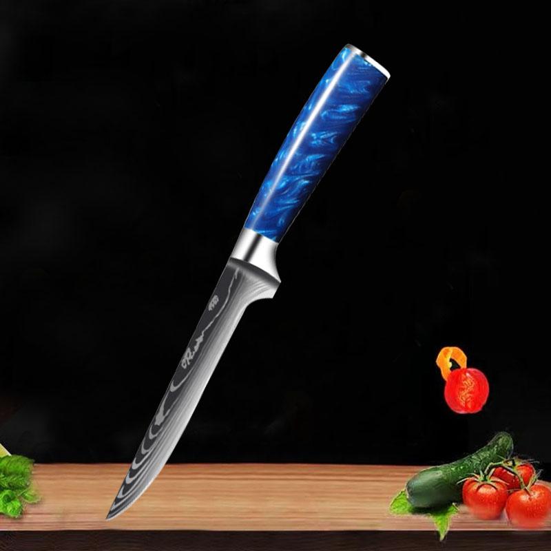 Нож шеф-повара из нержавеющей стали для нарезки мяса и фруктов, японский кухонный нож, нож для рыбалки, нож для разделки мяса, универсальный нож для очистки овощей Santoku