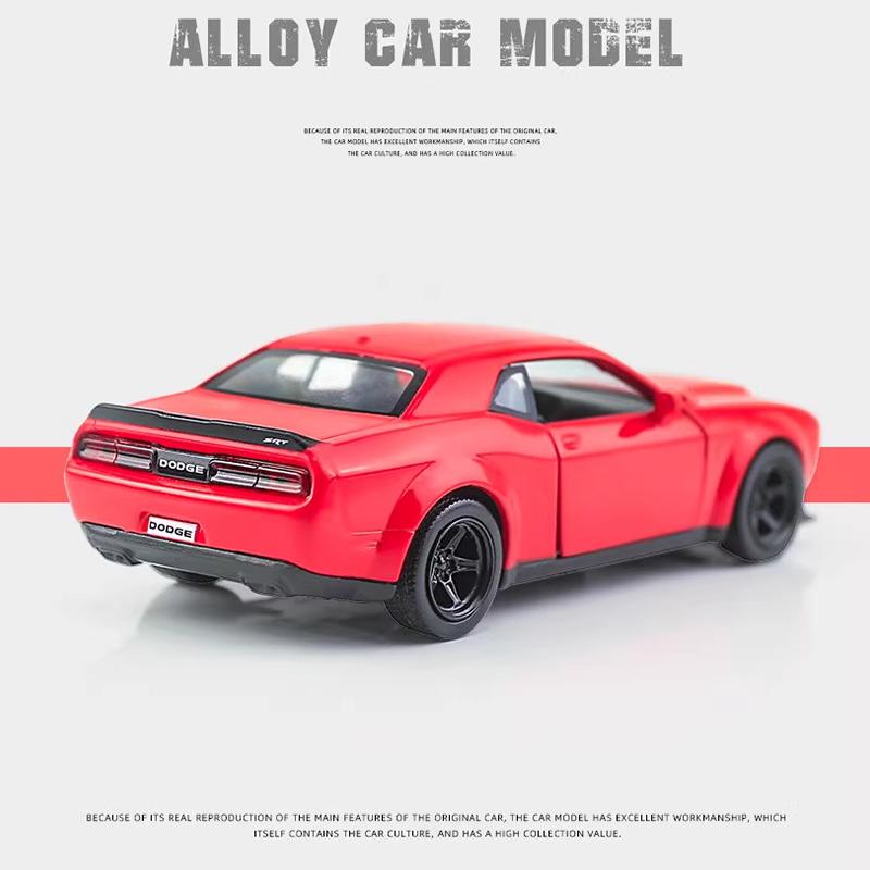 Dodge Challenger 1/36 имитация литья под давлением металлический сплав модель автомобиля звук свет инерционный механизм коллекция игрушки мальчики дети juguetes niños