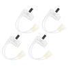 4pcs White Washing Machine Door Switch 3406109  Fit for Whirlpool / Kenmore, Precise Replaceable Door Switch