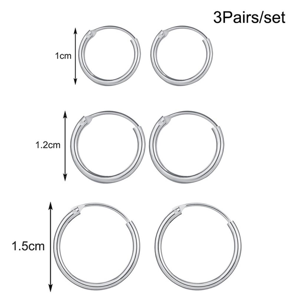 Personality Silver Punk Style Gold Geometric Round Earring Hoop Earrings Fashion Jewelry Hip-Hop