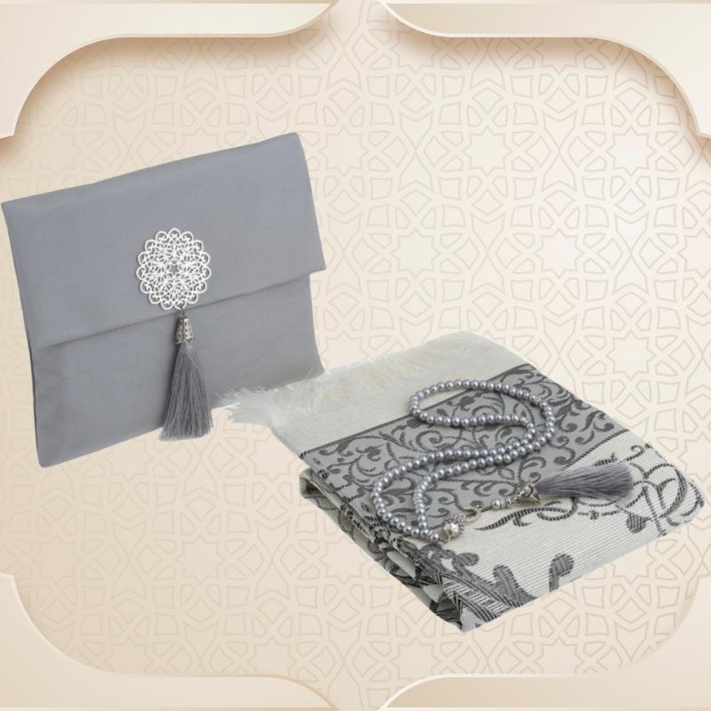 Мусульманский молитвенный коврик с тасбихом и переносной сумкой, мягкий коврик, исламский подарочный набор, турецкий саджад для Рамадана, Ид, Хаджа, путешествия, молитвы