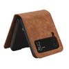 For Samsung Galaxy Z Flip4 5G Card Slots Leather Phone Cover Two-piece Design Folding Phone Case
