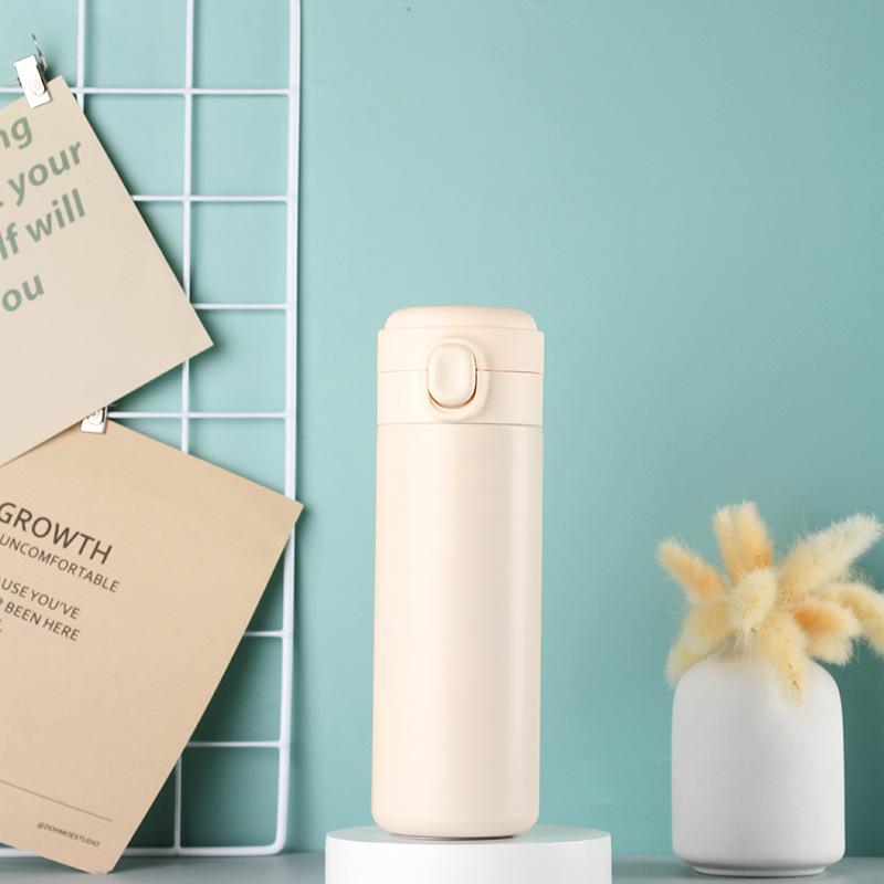 Simple stainless steel portable bounce cover pea cup creative gift cup mini small capacity thermos cup