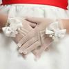 Thin Lace Mesh Gloves Short Etiquette Dress Gloves  Holiday Princess Birthday Party Gloves