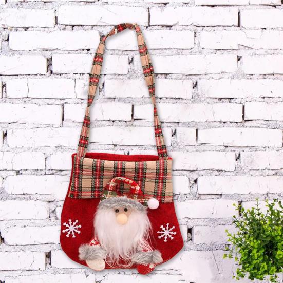 Christmas Candy Bag Exquisite Cartoon Santa Gift Bags Festive Handbag for Party Presents Decorations
