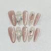 Pure and Sexy Hot Girl Ice-transparent Cat Eye Nail Art High-end Atmosphere Feeling Fantasy Color Love Pure Hand-wearing Armor Removable Nail
