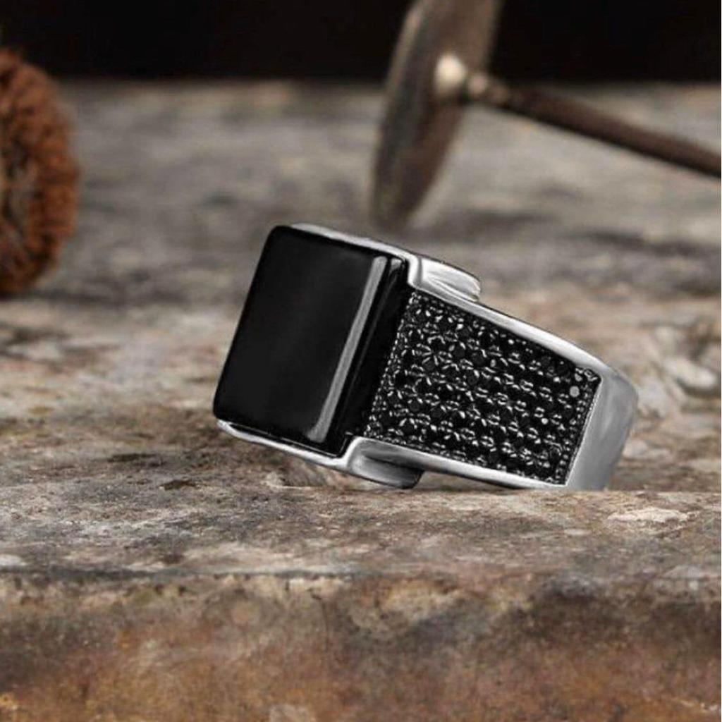 Hecheng Стильное европейское и американское преувеличенное мужское кольцо - Дизайн легкой роскоши