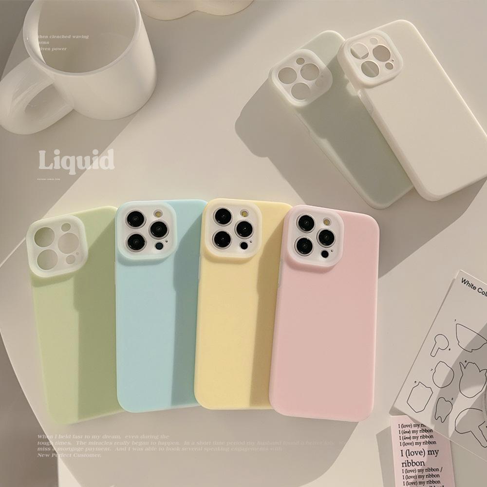 Жидкий Желейный 16 Подходит для Чехла iPhone iPhone 15 Защита от Падений 14promax Однотонный Простой 12 Всесторонний 13