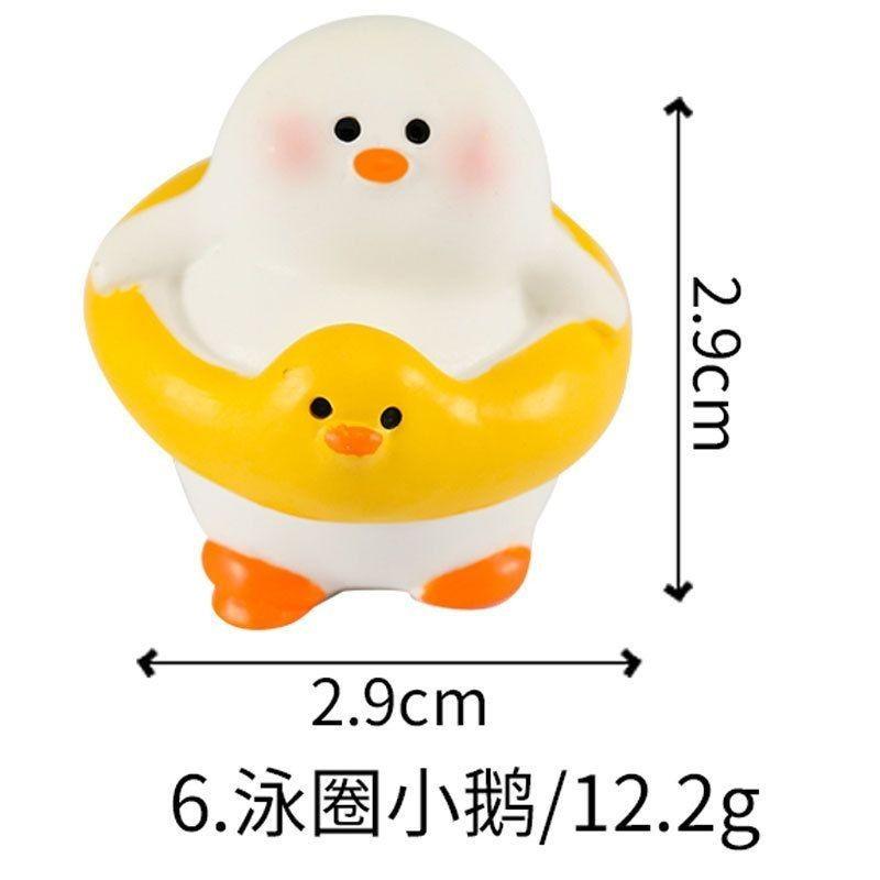 6 шт./компл., миниатюрные фигурки животных из мультфильма гусь, мини-фигурки, сделай сам, сказочный сад, украшение, мох, террариум, микропейзаж