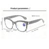 Transparent Purple Blue Frame Reading Glasses 3colors Women Personality Decorative Eyewear Fashion Printing Far Sight Eyeglasses