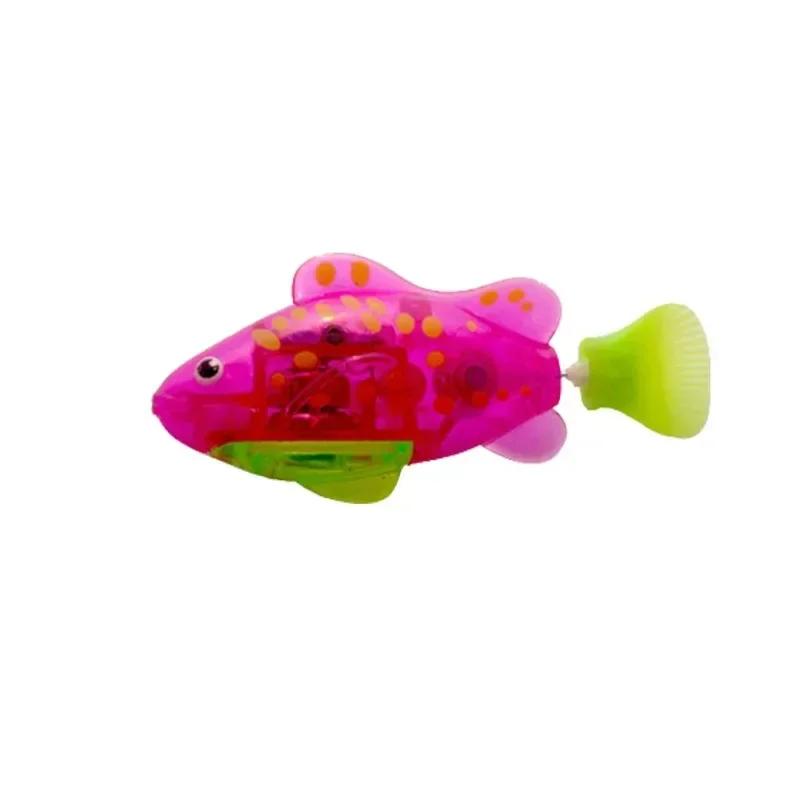Cat Toy LED Sensing Interactive Swimming Robot Mermaid Toy Glowing Electric Fish Kitten Hunting Instinct Pet Supplies