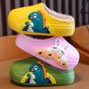 Kids Winter Cotton Slippers: Non-Slip, Warm, Waterproof, Soft Bottom Home Shoes