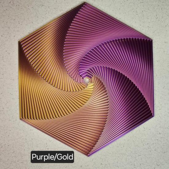 3D Printed Fractal Fidget Hexagon Stress Anxiety Relief Desk Spinning Toy Kids Adults