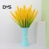 7 Forks Artificial Wheat Ears Rice Plant Bouquet Realistic Simulated Non Water Needed Easy To Care Indoor/Outdoor Decor