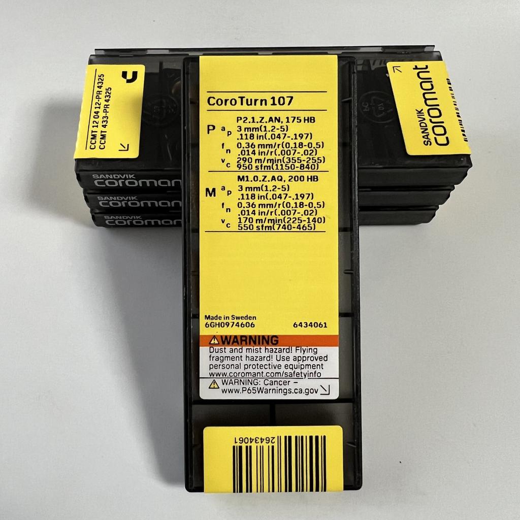 SANDVIK / CCMT120412-PR 4325 / Original Swedish hard alloy blade 10 Pcs