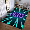 Comic Style Carpet with "POW" Print and Vibrant Lightning Design Suitable for use as an anti-slip for living room bedroom sofas