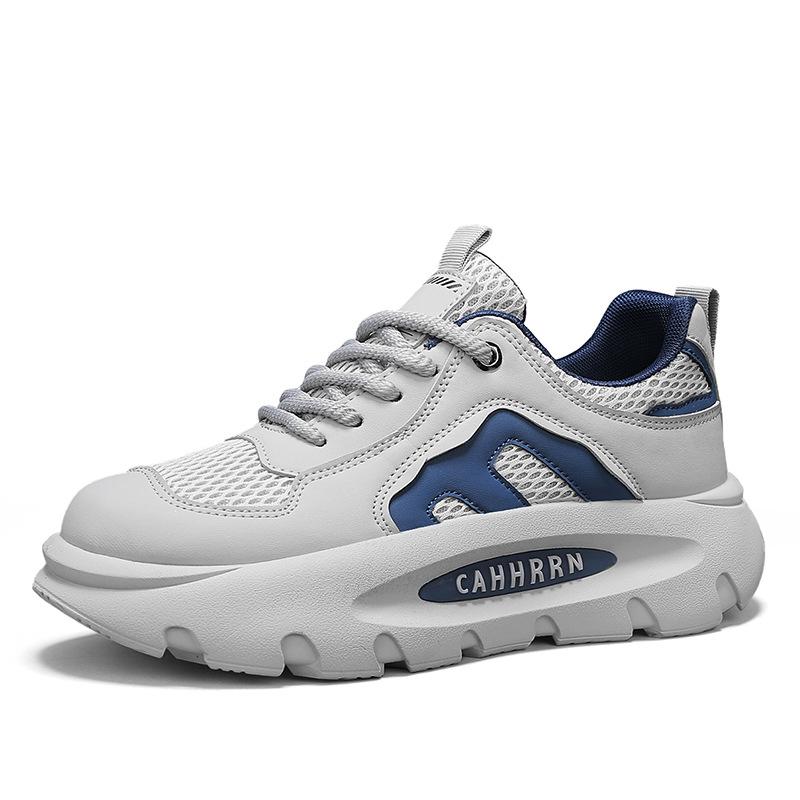 2025 Обувь Bread Daddy Мужская сетчатая спортивная повседневная мужская обувь Весна Увеличивающая рост платформа Студенты Подростковая трендовая обувь