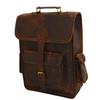 Leather Backpack for Men Handmade Brown Outdoor Shoulder Rucksack