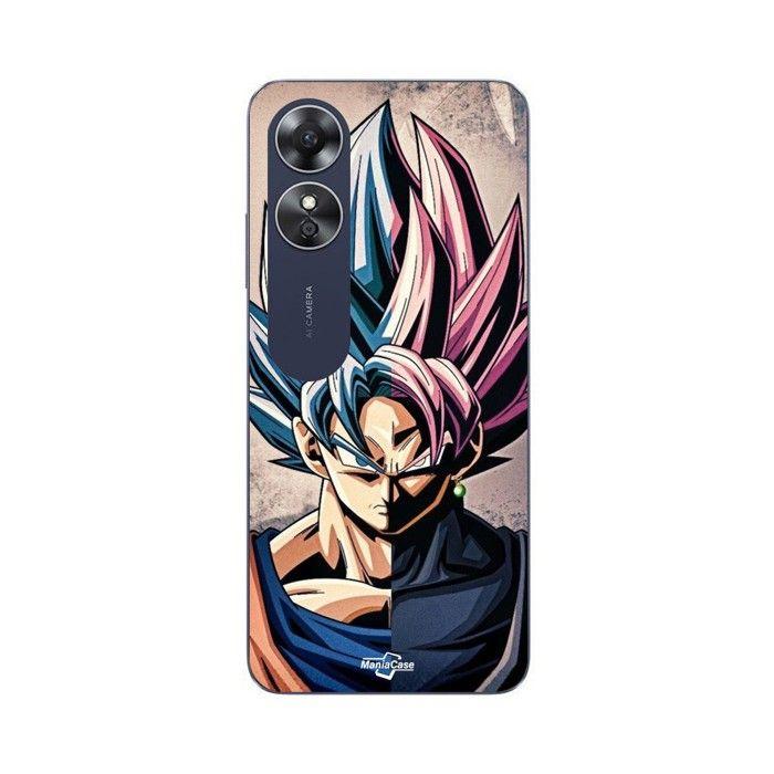 Чехол для телефона - MANIACASE - Oppo A17 - Dragon Ball Z - Goku SSJ - Черный силикон TPU