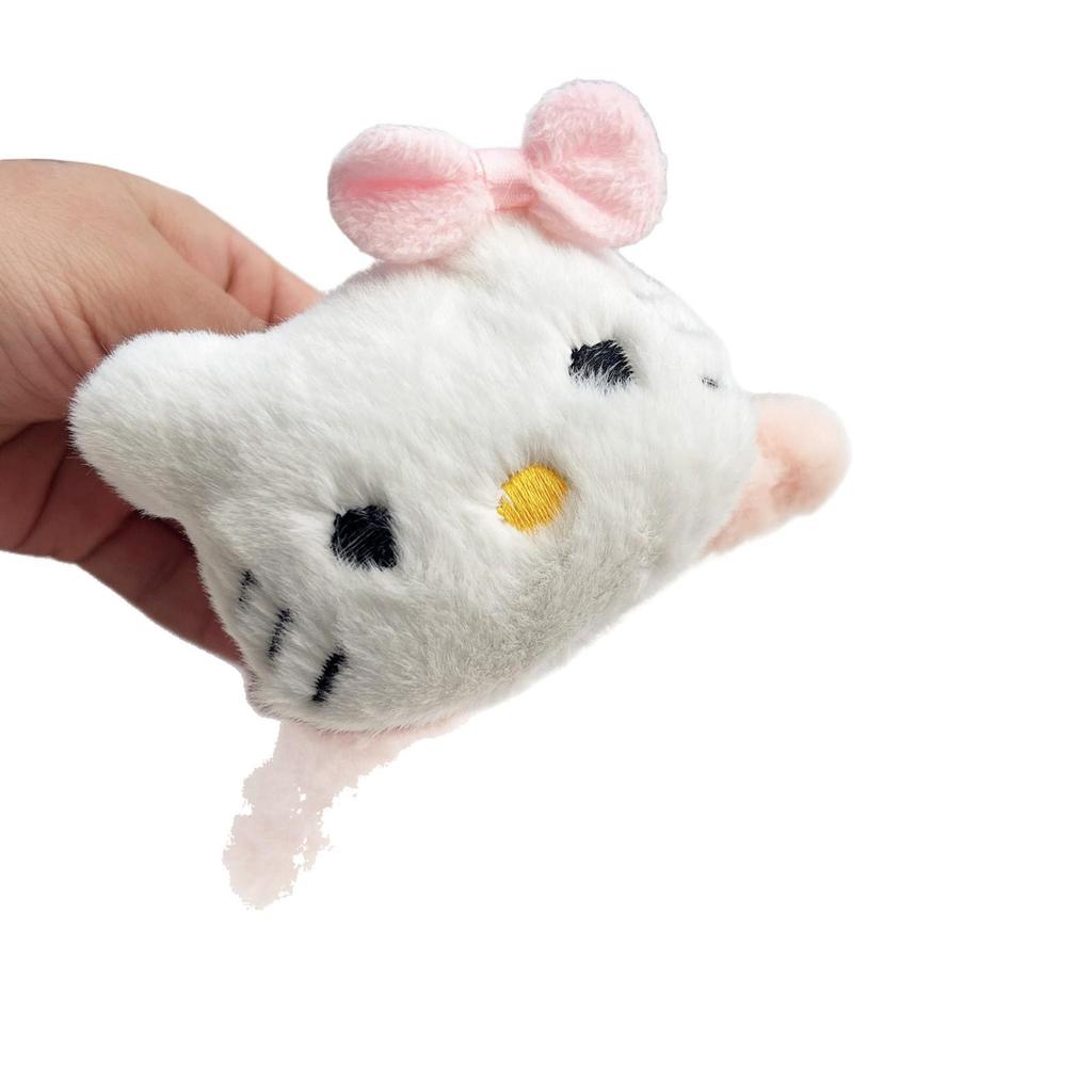Милая Плюшевая Заколка для Волос Двусторонняя Когти Акулы Hello Kitty