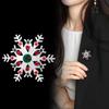 Retro Rhinestone Snowflake Brooch Korean High-end Shirt Button Clip Accessory Chest Flower