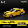 Caipo 2018 Ford Mustang GT 1:42 Литая модель автомобиля – Спортивный седан, украшение и подарок для коллекционера