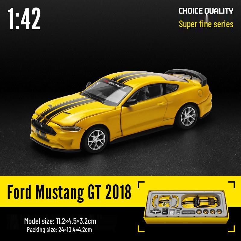 Caipo 2018 Ford Mustang GT 1:42 Литая модель автомобиля – Спортивный седан, украшение и подарок для коллекционера