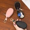 Leather Keychain Holder Zipper Key Pouch Durable Coin Purse  Men Women AVE