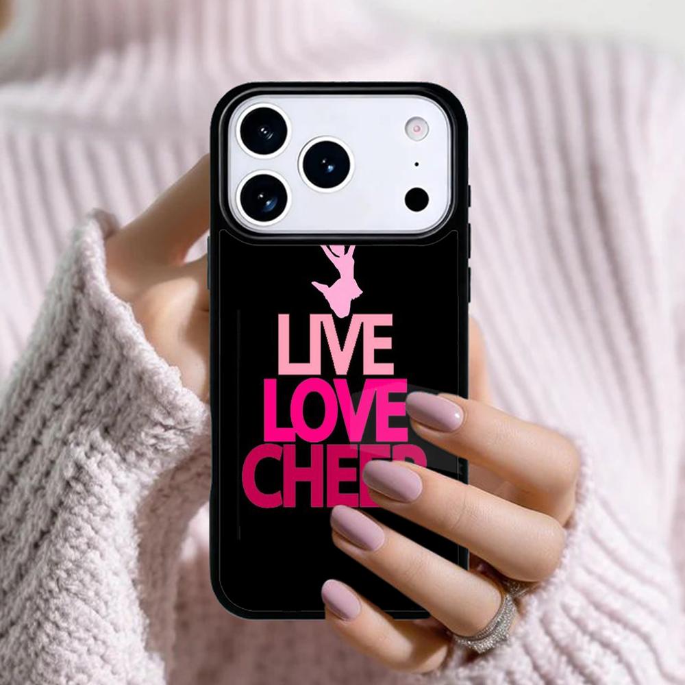 Cheerleader Cheer Pink Quote Phone Case For Apple iPhone 17 Air 16E 15 14 Plus 13 12 11 Pro Max Mini Funda Cover
