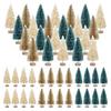 24/45 Pcs Mini Christmas Tree Artificial Mini Pine Trees with Wooden Base Reusable