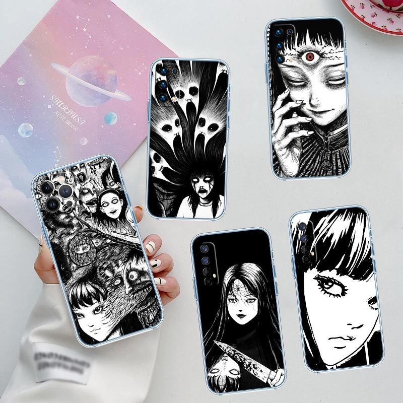 Junji Ito Tomie Transparent Phone Case for Motorola Moto G7 G8 G9 G84 G85 G73 G24 G15 Z2 Play Power Plus