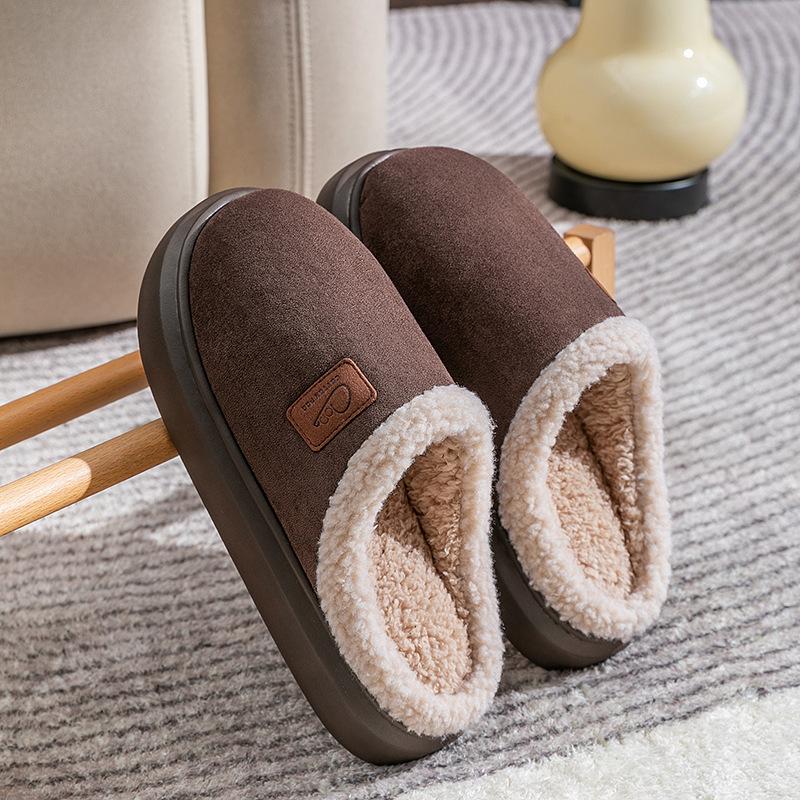 New Hot-selling Cotton Slippers Women's Autumn and Winter Home Couple Warm Home Plush Slippers Women's Cotton Mop