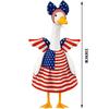 Porch Goose Outfits for 23 Inch Lawn Statue, 4th of July Costume for Cement Statue,Sculpture Clothes for Garden Patio USA 250th Anniversary Decoration