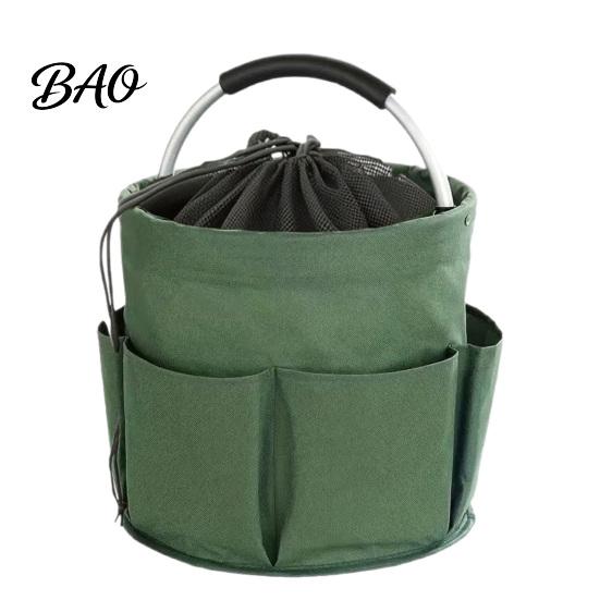 Spill-proof Storage Container Foldable Bag with Handle & Drawstring, Waterproof Oxford Cloth Pouch Multi-Pockets, Large Cleaning Tools Organizer