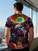 Men'S Printed Short Sleeve T-Shirt - Ultra Soft And Breathable - Trendy Graffiti Art Design - Summer Essential Men'S Stylish Casual Round-Neck