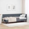 Corner Bed Frame with Headboard Dark Grey 80 cm x 200 cm Velvet