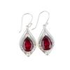 Pink Rubellite Gemstone 925 Solid Silver Stylish Jewelry Handmade Earrings 1.90" EE-35-10