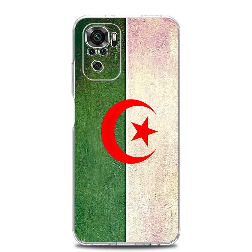 Чехол для телефона с флагом Алжира для Xiaomi Redmi Note 13 12 5G 9S 9 8 10 11 Pro Plus 4G 9T 13C 12C10C 9C 9A 7 Pro, прозрачный чехол
