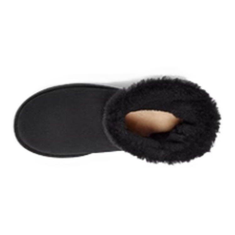 UGG Short Snow Boots With Bow Women Boots Black 1138132-BLK