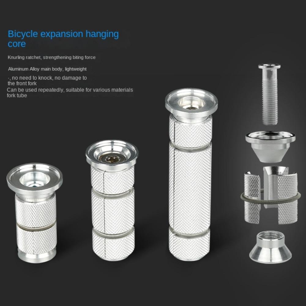 Aluminum Alloy Bicycle Fork Steerer Silver Star Nut Adjuster Carbon Compression Plug  Bicycle