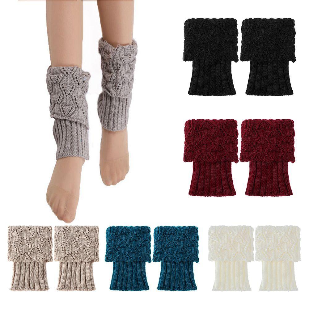 1 Pair Toppers Crochet Shoes Accessories Knit Boot Socks Leg Warmers Foot Cover Boot Cuffs