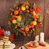 Осенний венок из тыквы из пеноматериала, подвеска-имитация венка на праздник урожая, украшение на переднюю часть венка из ягод