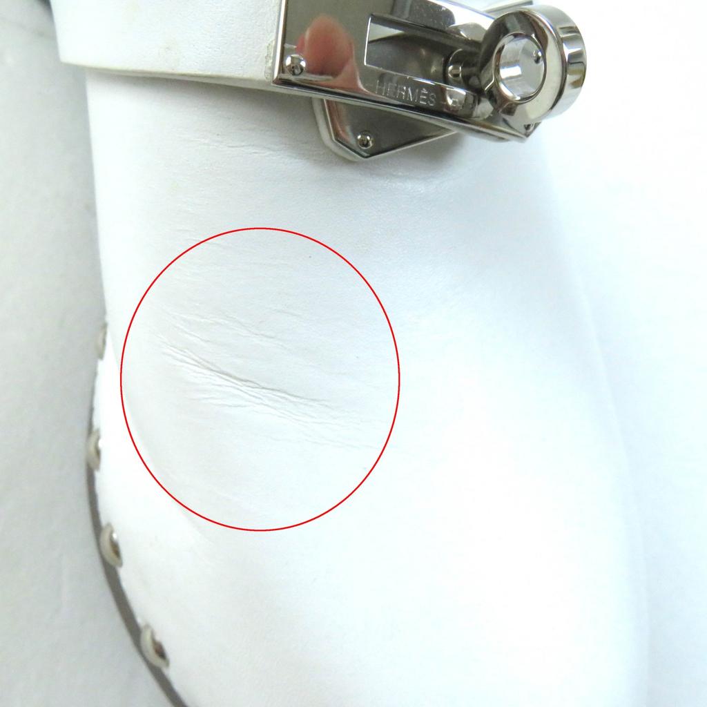 Great HERMES Mule Carlotta kelly buckle white leather Women 36 Used