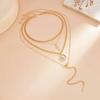 Ingemark 3Pcs/Set Trendy Creative Y-Shaped Tassel Necklace Gold Color Cross Rhinestone Pendant Necklace Aesthetics Jewelry Gifts