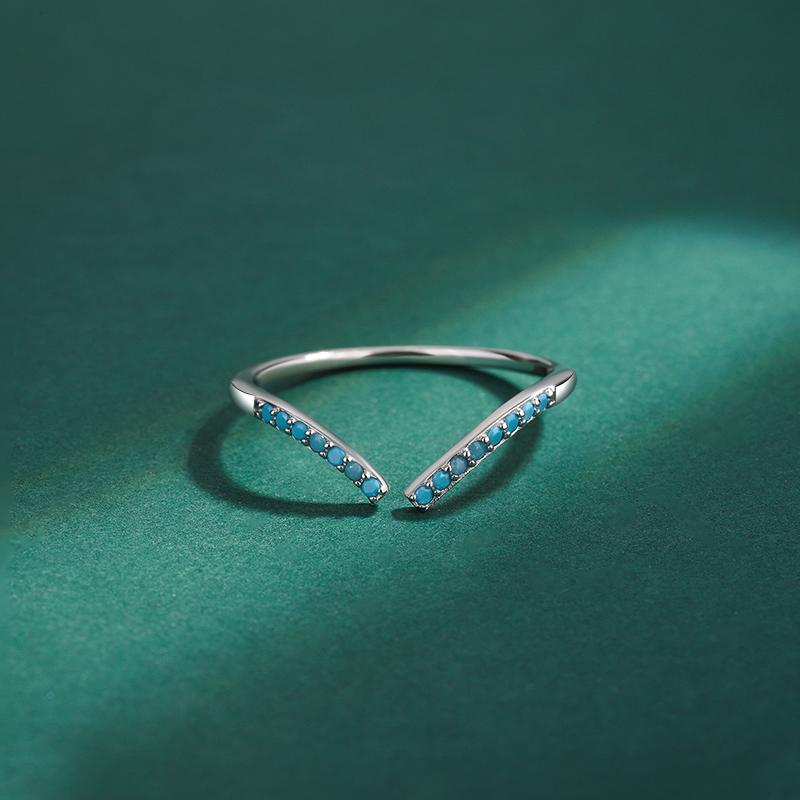Классический вырез с круглым сапфировым отверстием, регулируемая пара, серебряное кольцо S925 для женщин, 100% оригинальное стерлинговое серебро, подарок на годовщину, ювелирные изделия