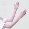 Дышащие перчатки с защитой от УФ-излучения, длинные перчатки, перчатки с защитой от солнца, перчатки из ледяного шелка для сенсорного экрана, рукава из ледяного шелка, велосипедные перчатки из ледяного шелка, перчатки для вождения